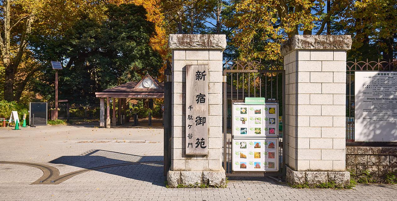 [写真]新宿御苑の入園門の様子。