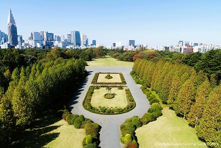 [写真 2] 新宿御苑の庭園風景。（クリックで拡大）