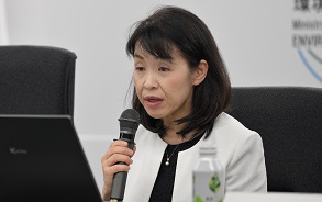 写真：会場で発言する経団連自然保護協議会