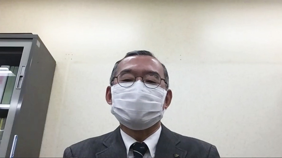 開会の挨拶をしている、名古屋市環境局局長の勝間実氏の画像です。