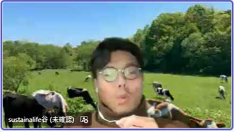 写真：事例紹介するsustainalife谷氏