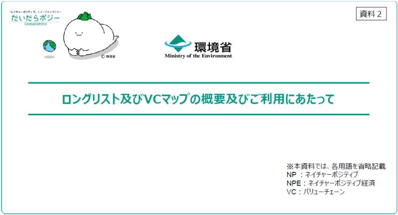 資料2:ロングリスト及びVCマップの概要及びご利用にあたって