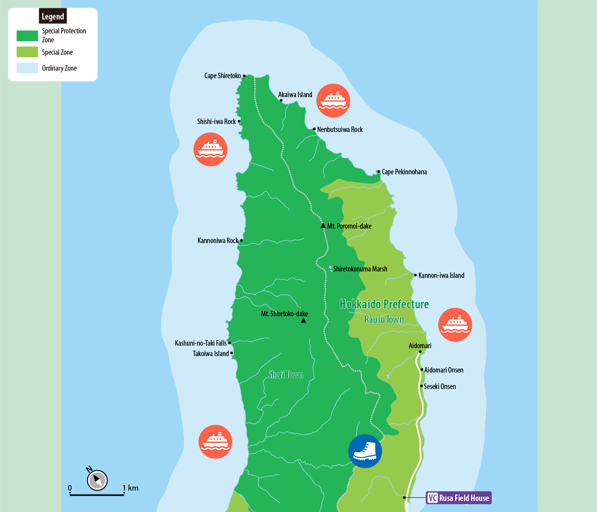 Northern Shiretoko Peninsula Area MAP