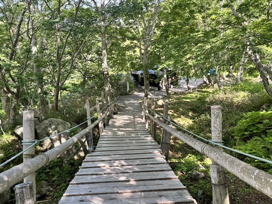 遊歩道のゴール・熊の湯温泉