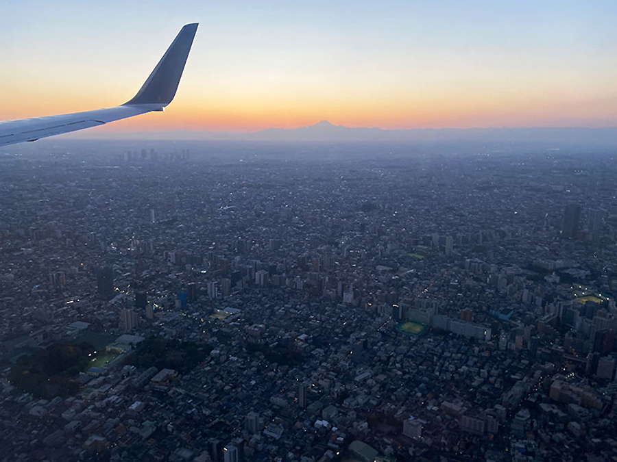 飛行機から見た東京