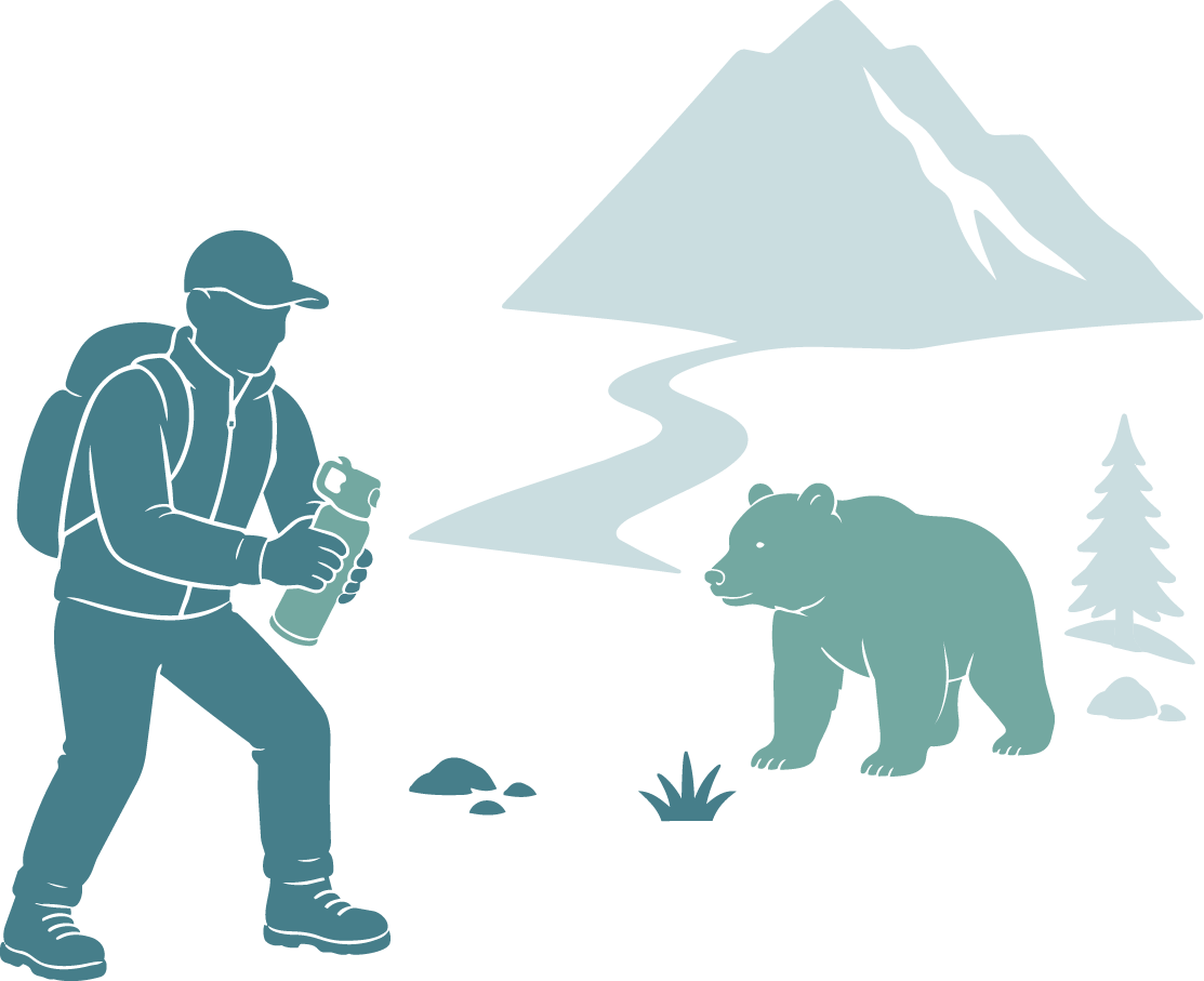 クマ撃退スプレーの使用法 画像