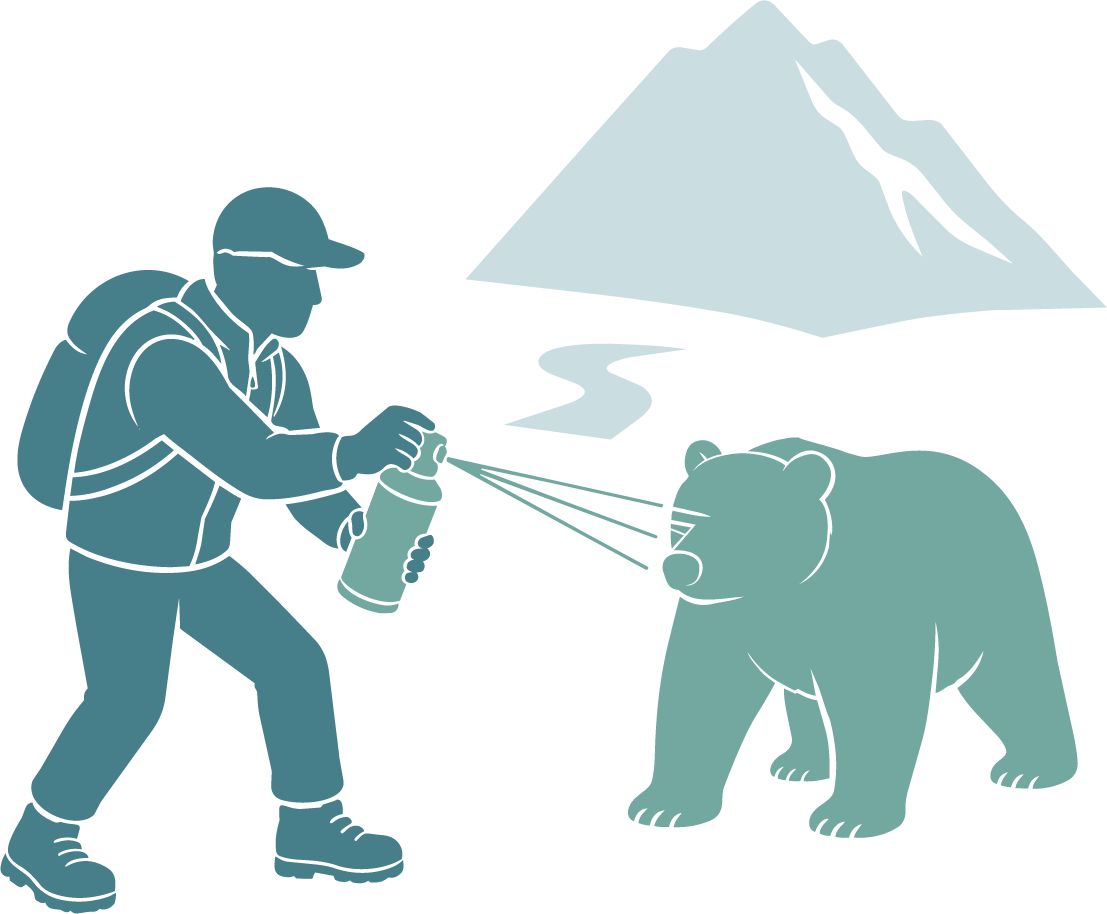 クマ撃退スプレーの使用法 画像