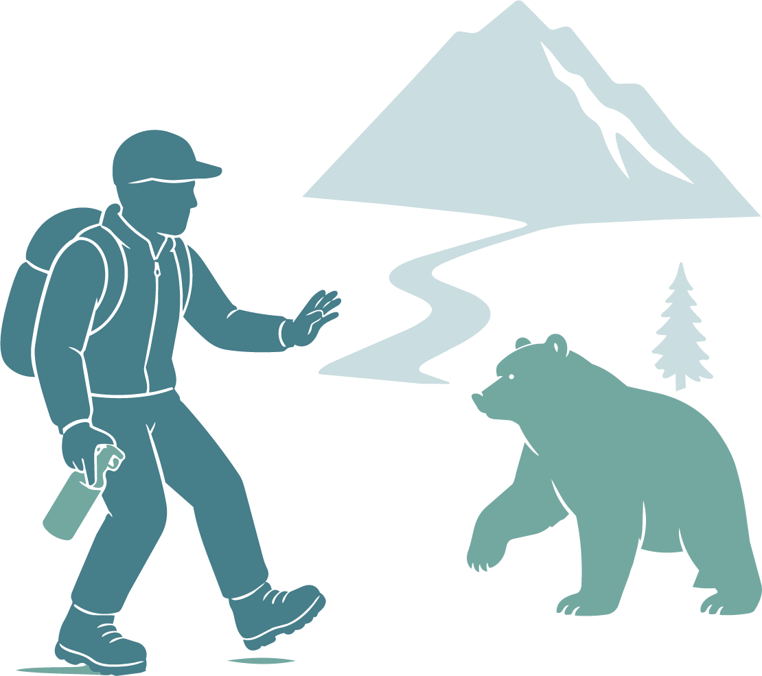 クマ撃退スプレーの使用法 画像