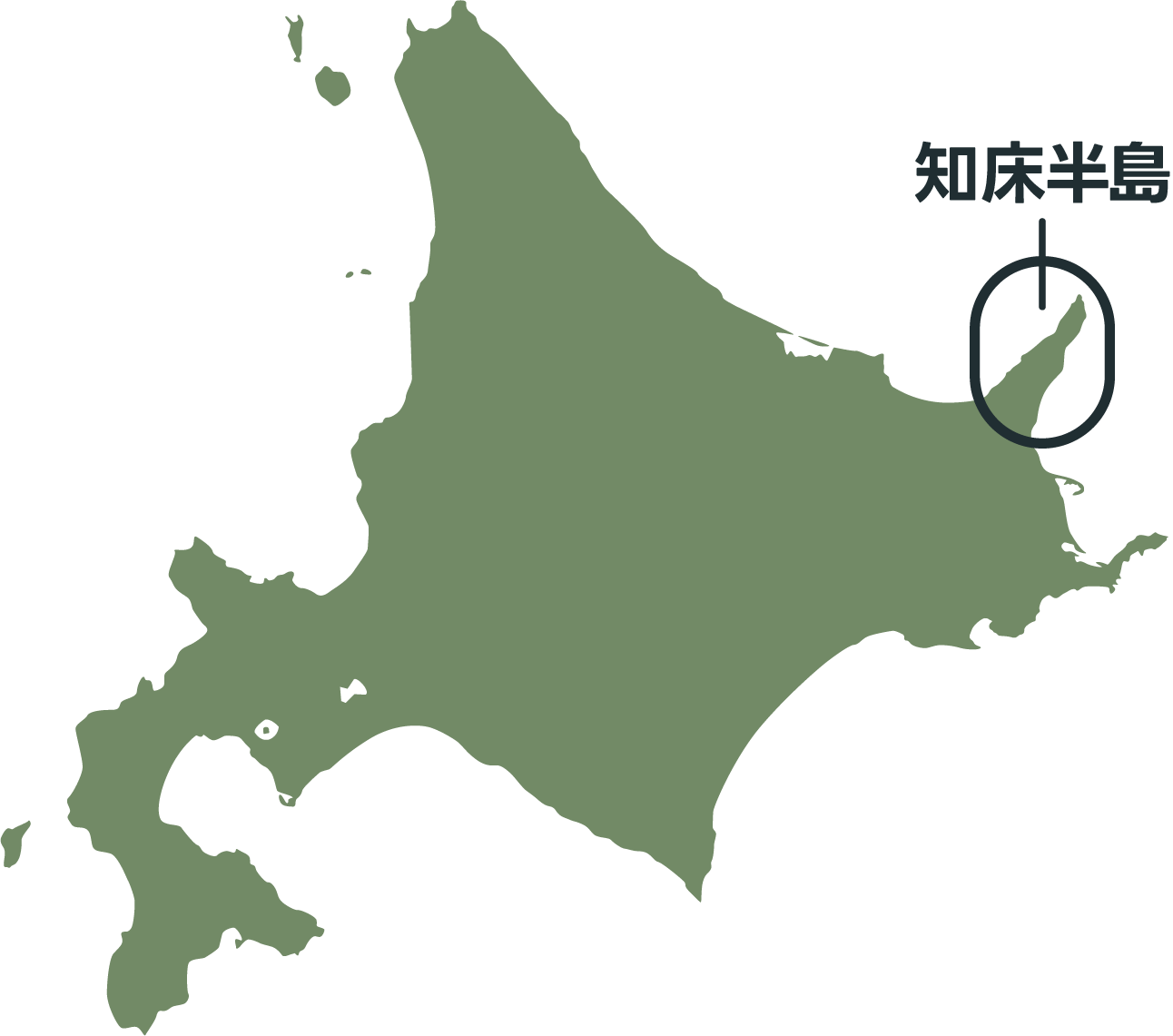 地図 知床半島