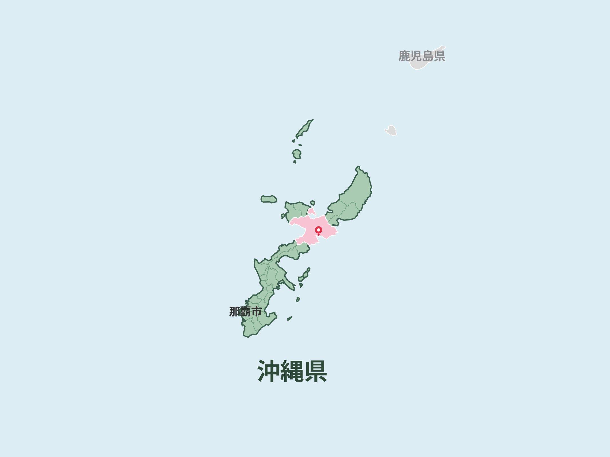 沖縄県名護市の位置を示す地図