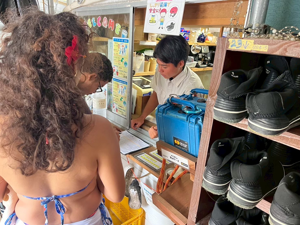 画像：9月16日ター滝安全レクチャー動画撮影の様子。