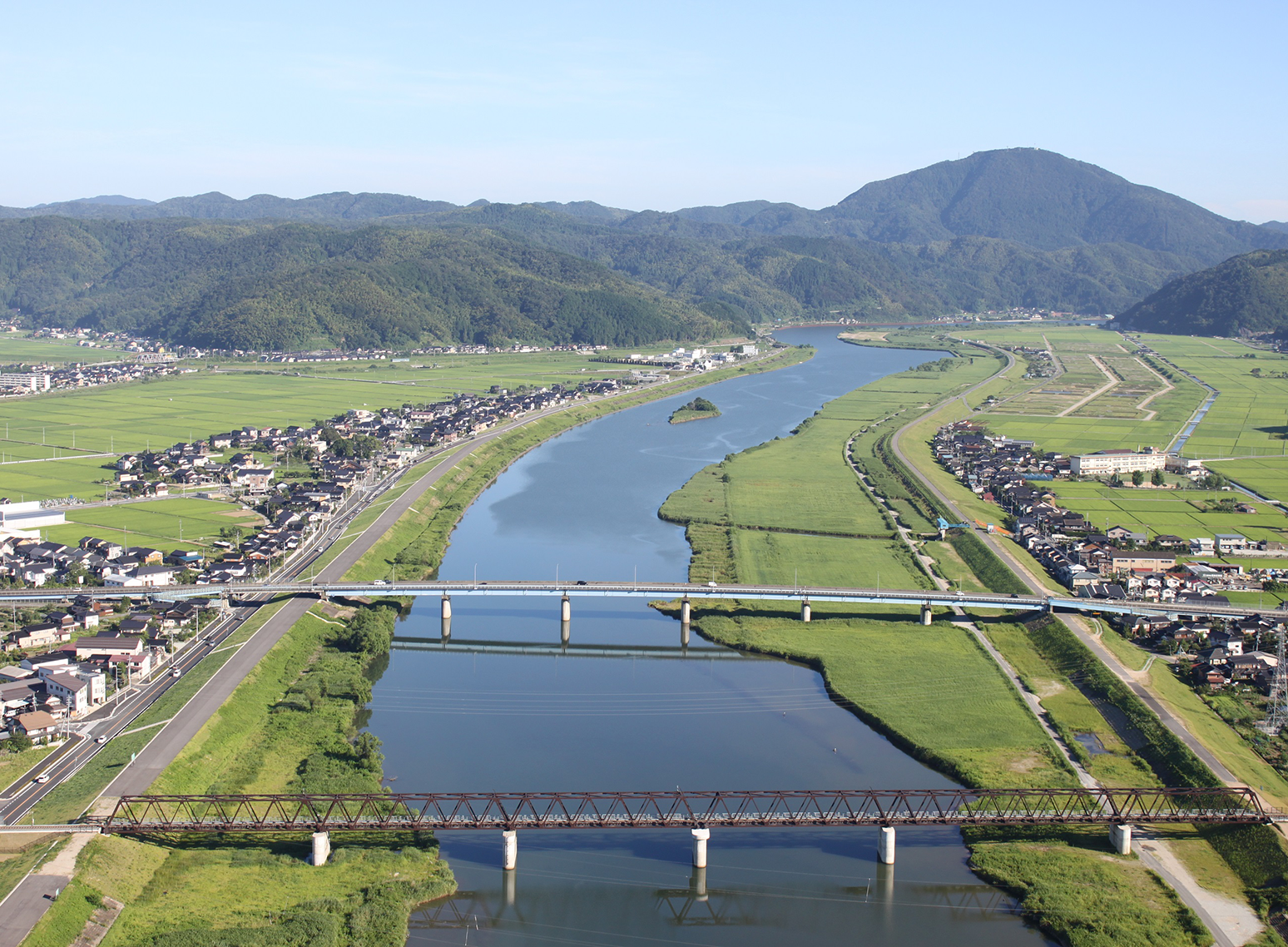 画像：上空から撮影した河川
