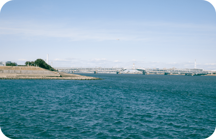 荒川下流の遠景