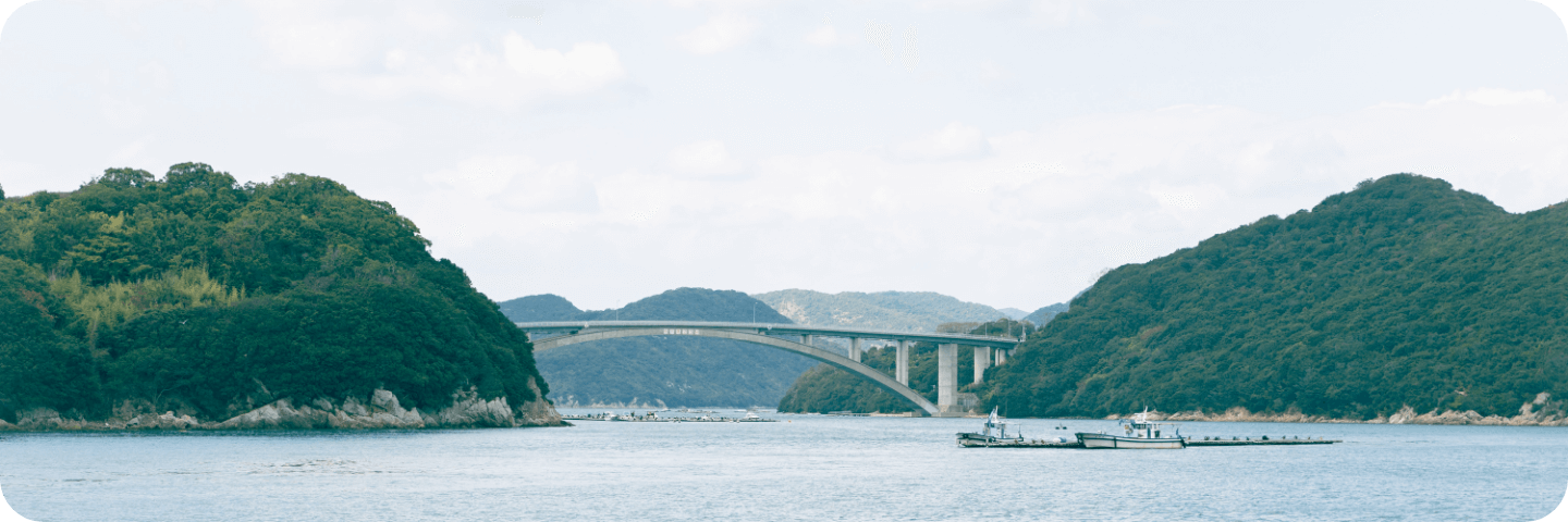 瀬戸内海と瀬戸大橋