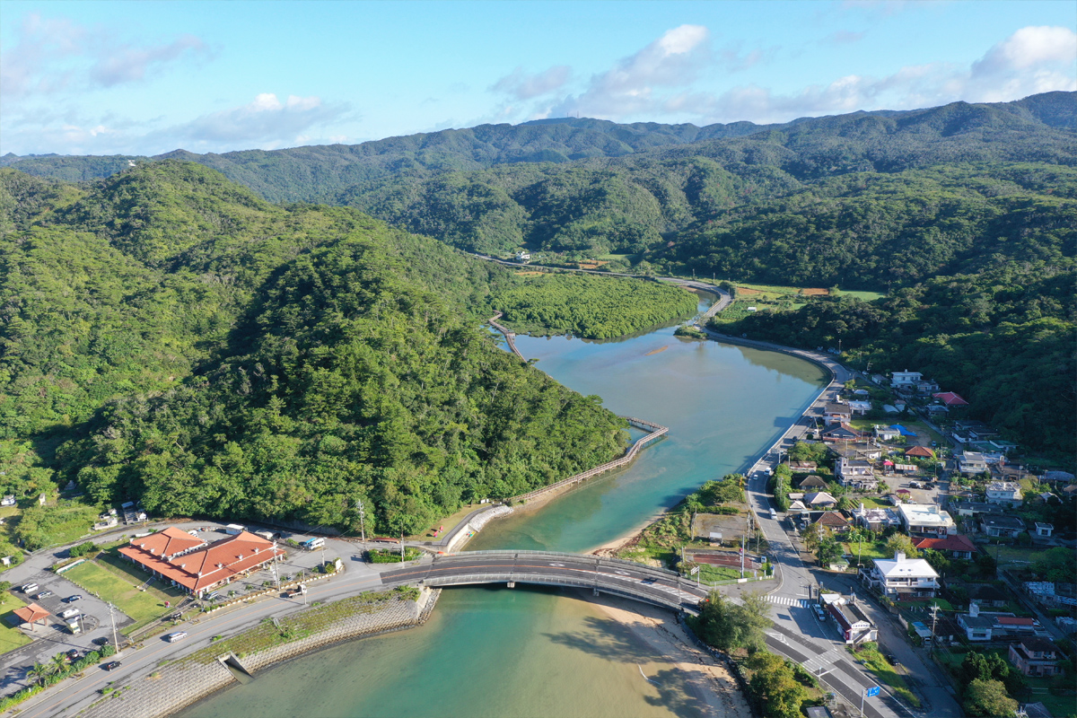 大浦川流域上空