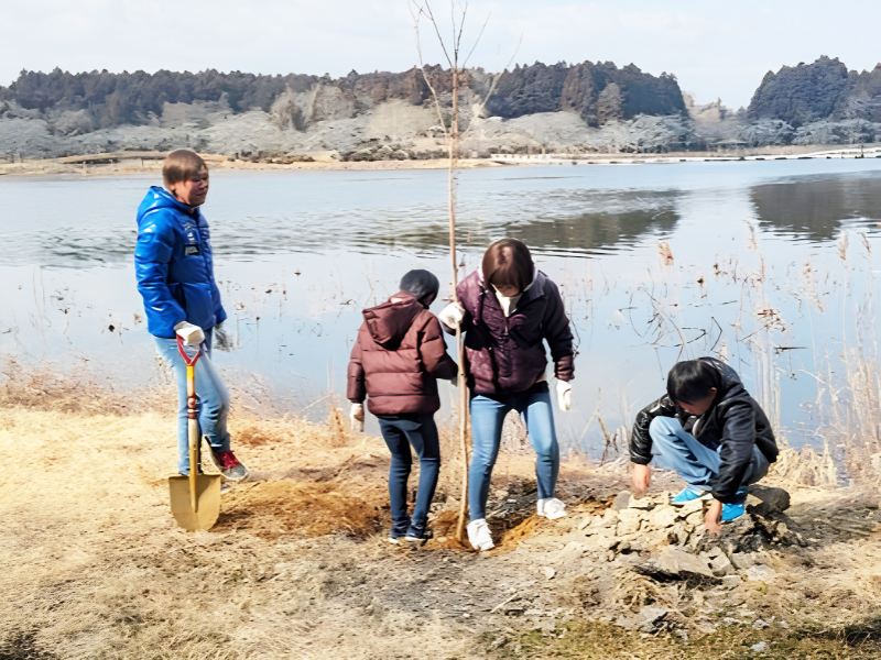 湖沼環境再生プロジェクト体験の様子